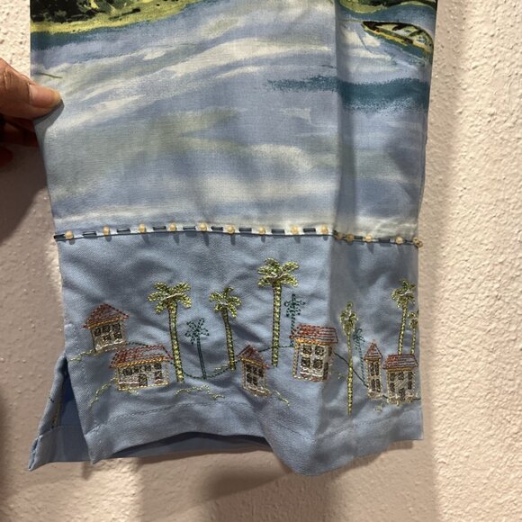 Weekend‎ Clothes Line Hawaiian Shirt L Princess Cruise 2pc Pants XL Beads - Picture 13 of 16